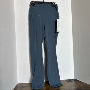 Lululemon Leggings Align HR Pant 25” Pockets Size 6 Iron Blue NWT